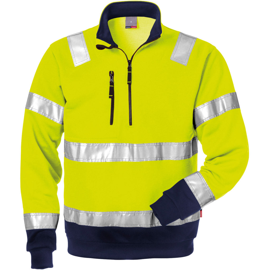 High Vis Zipper-Sweatshirt Kl. 3 728 SHV