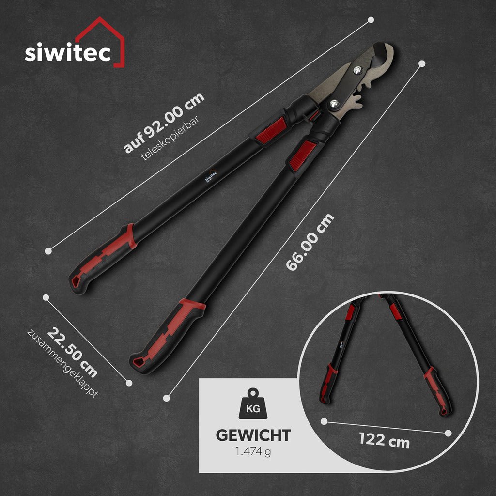 Siwitec telescopic geared pruning shears SG-21