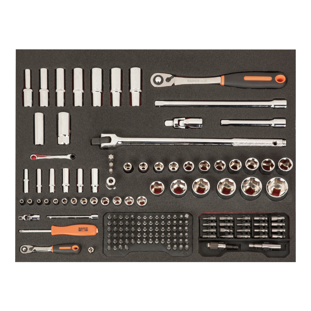 Carrello da officina 214 pezzi / con 6 cassetti