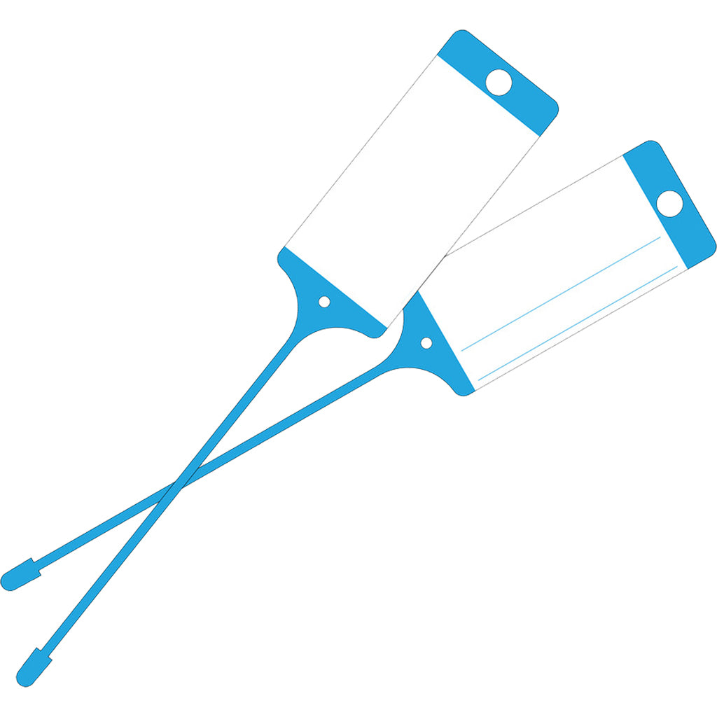 Goods label / blue, neutral