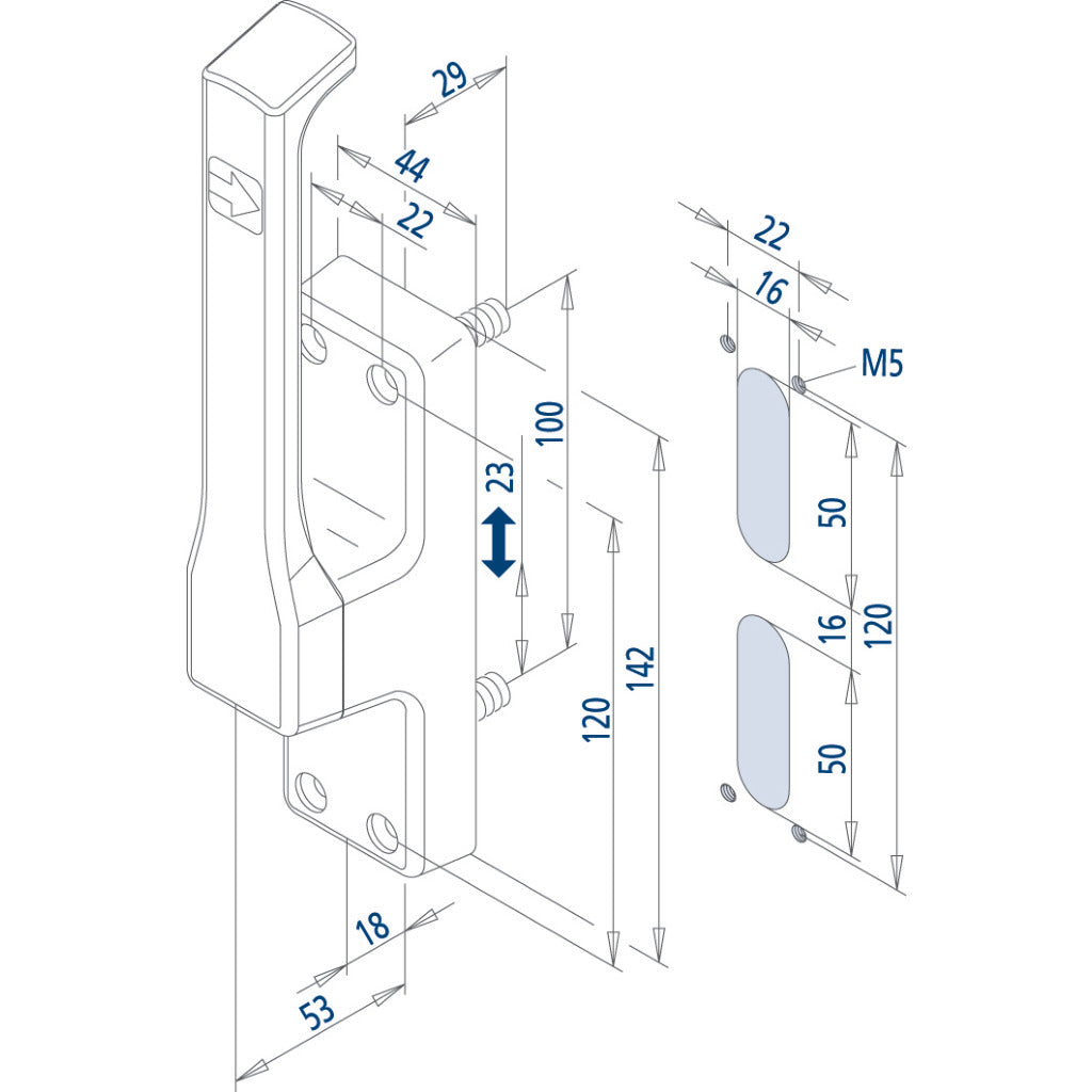 Door espagnolette 970