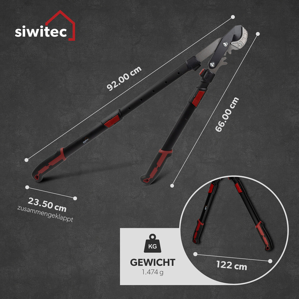 Siwitec telescopic geared pruning shears SG-23
