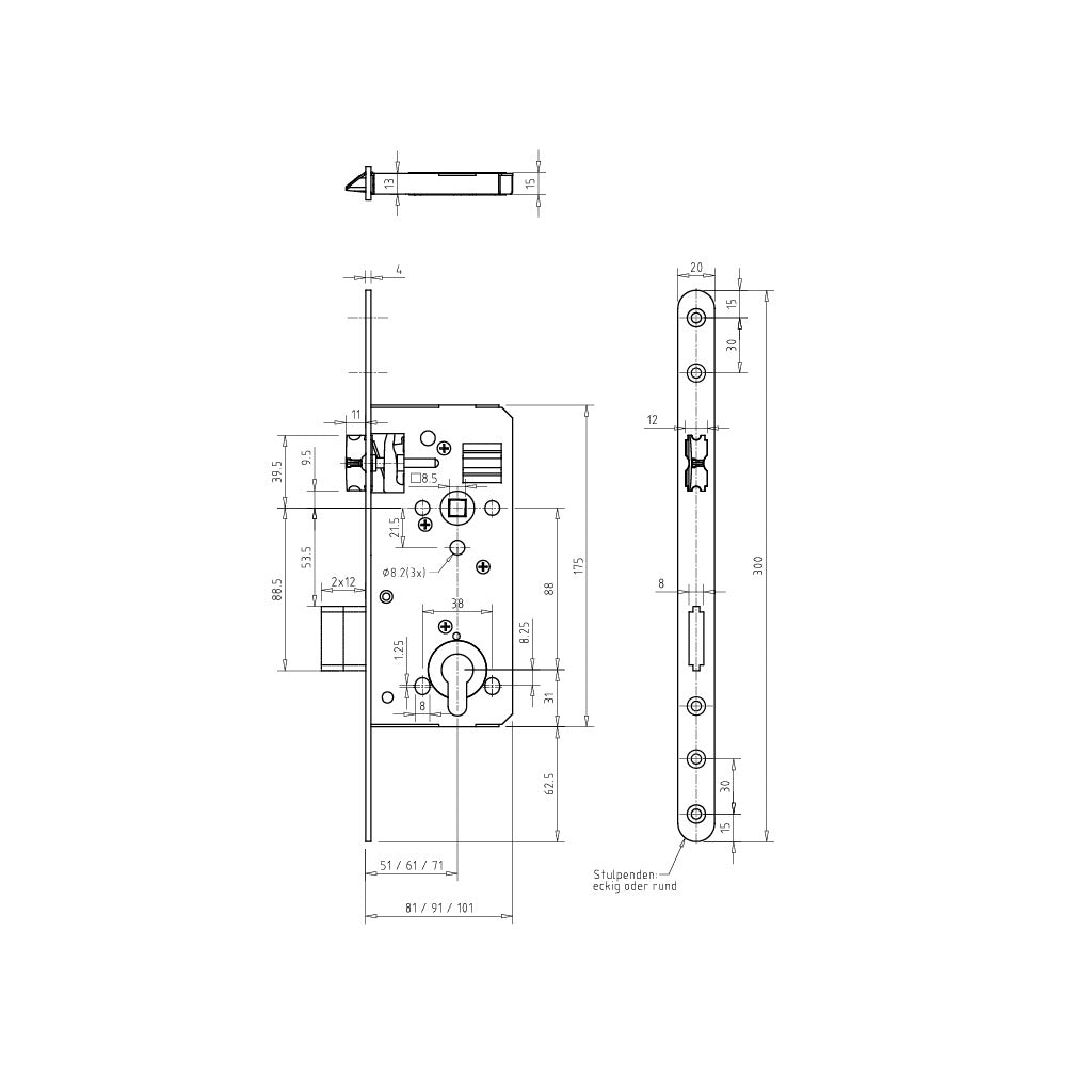 Mortise lock 127