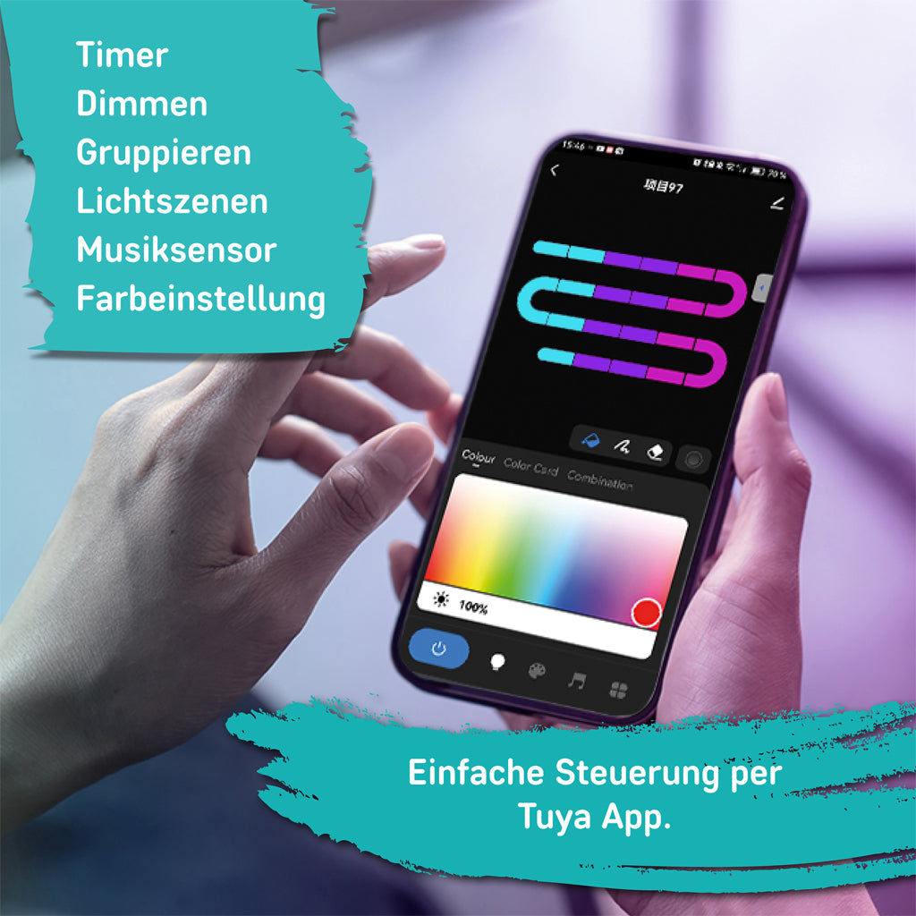 Smart WIFI LED strip outdoor RGB with music sensor