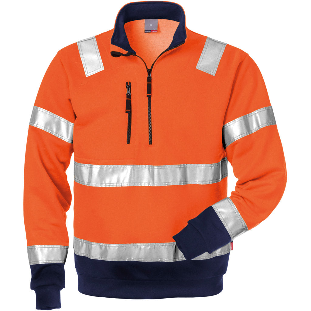 High Vis Zipper-Sweatshirt Kl. 3 728 SHV