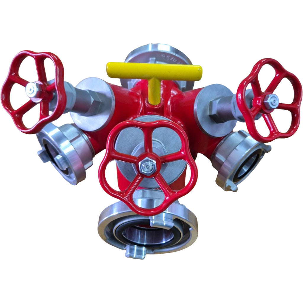 Manifold with valve shut-off B-CBC / DIN 14345