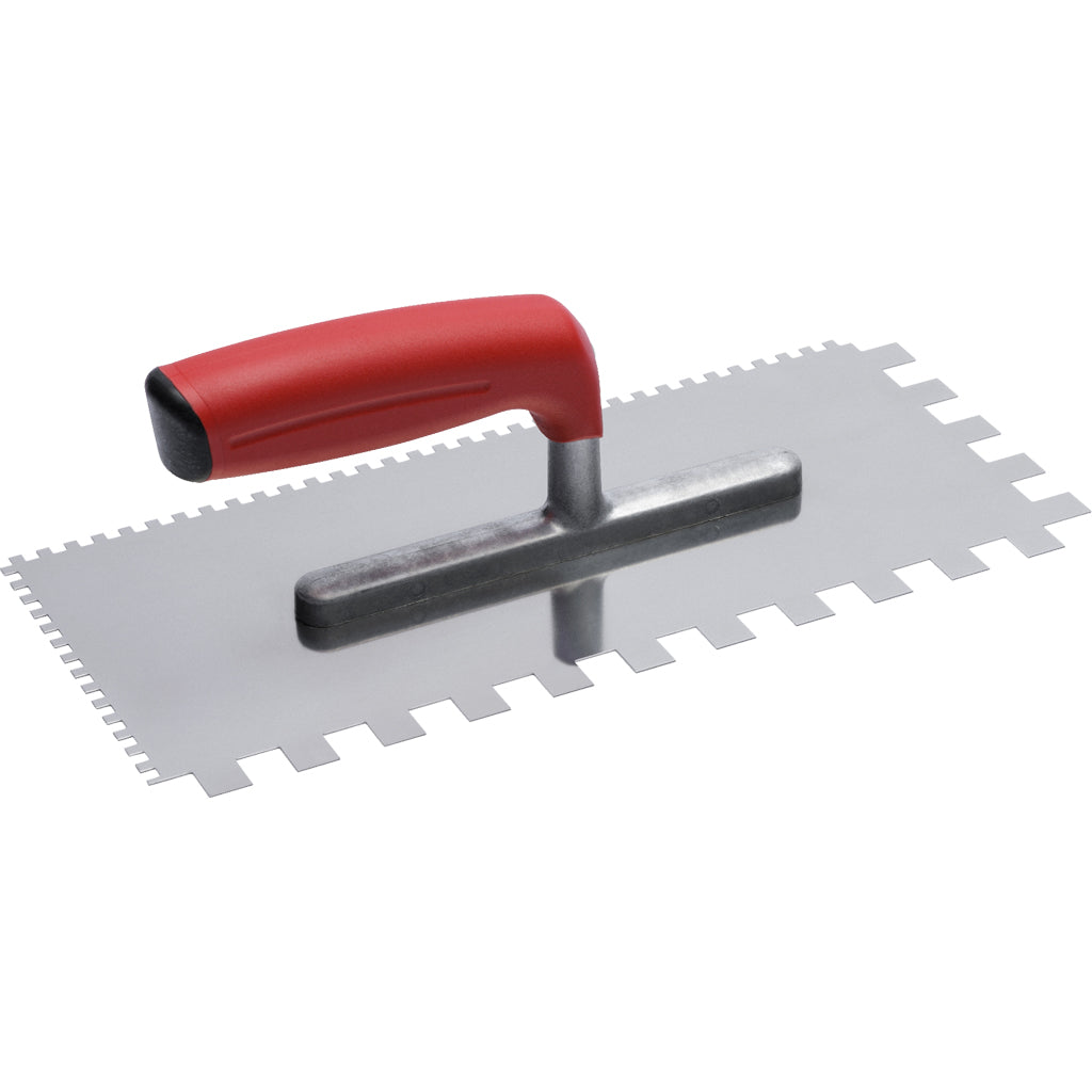 Smoothing trowel with double teeth