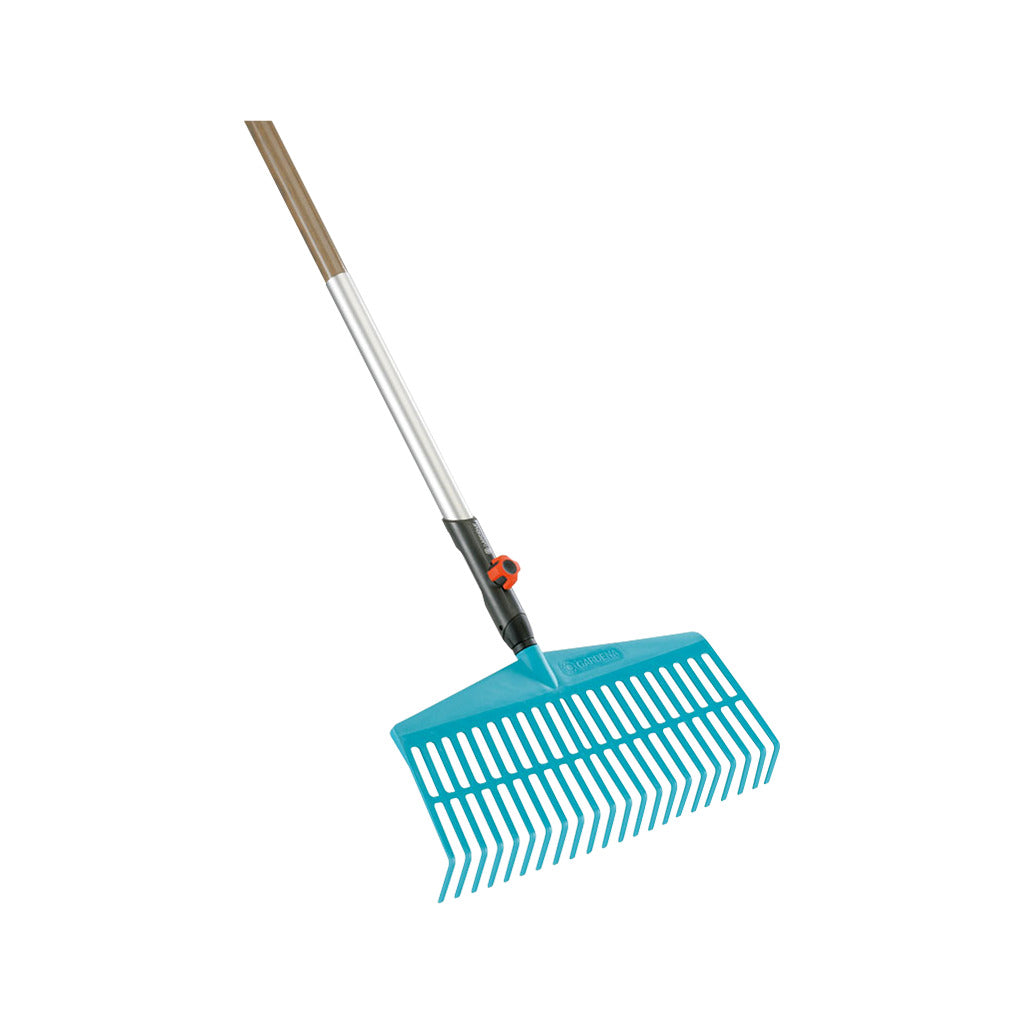 scopa rastrello combisystem con manico in legno