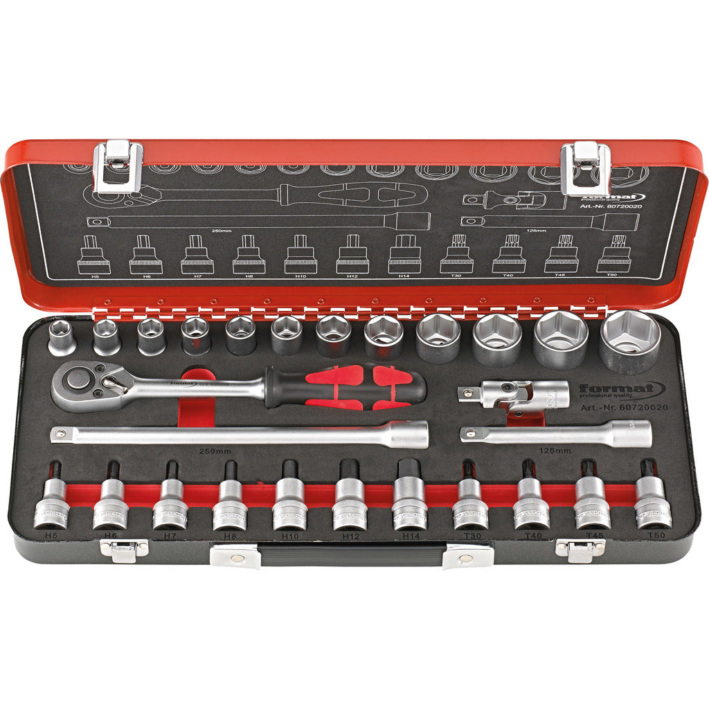 Socket wrench set ½" 27 pcs.