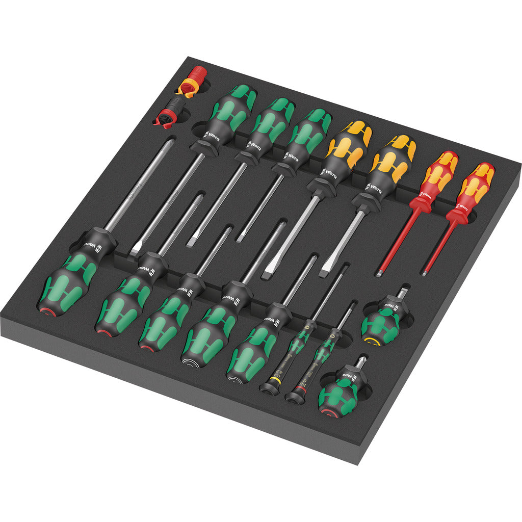 Screwdriver Set 1 9710 / 18-piece / with foam insert
