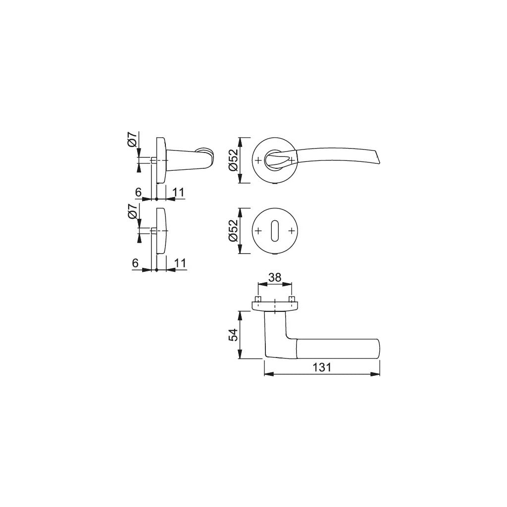 Door handle set model Bergen