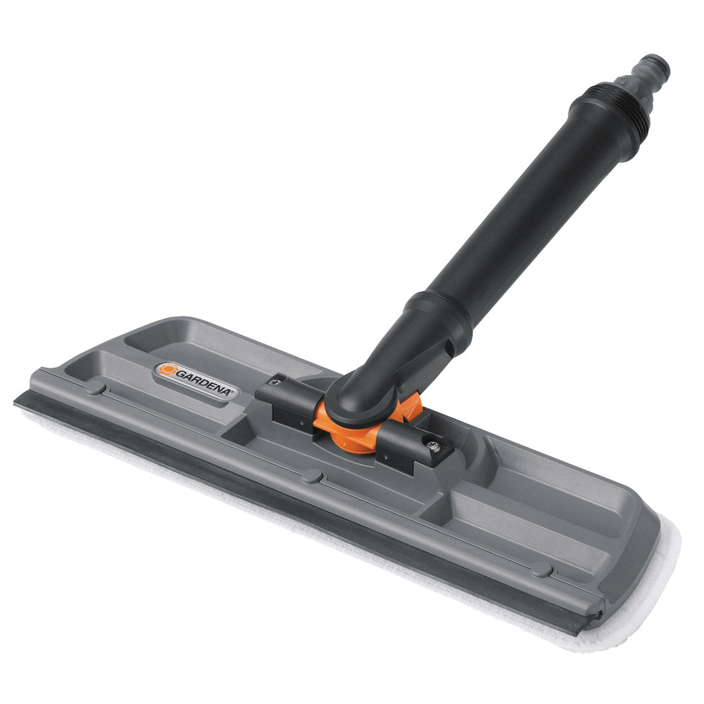 Window washer with squeegee