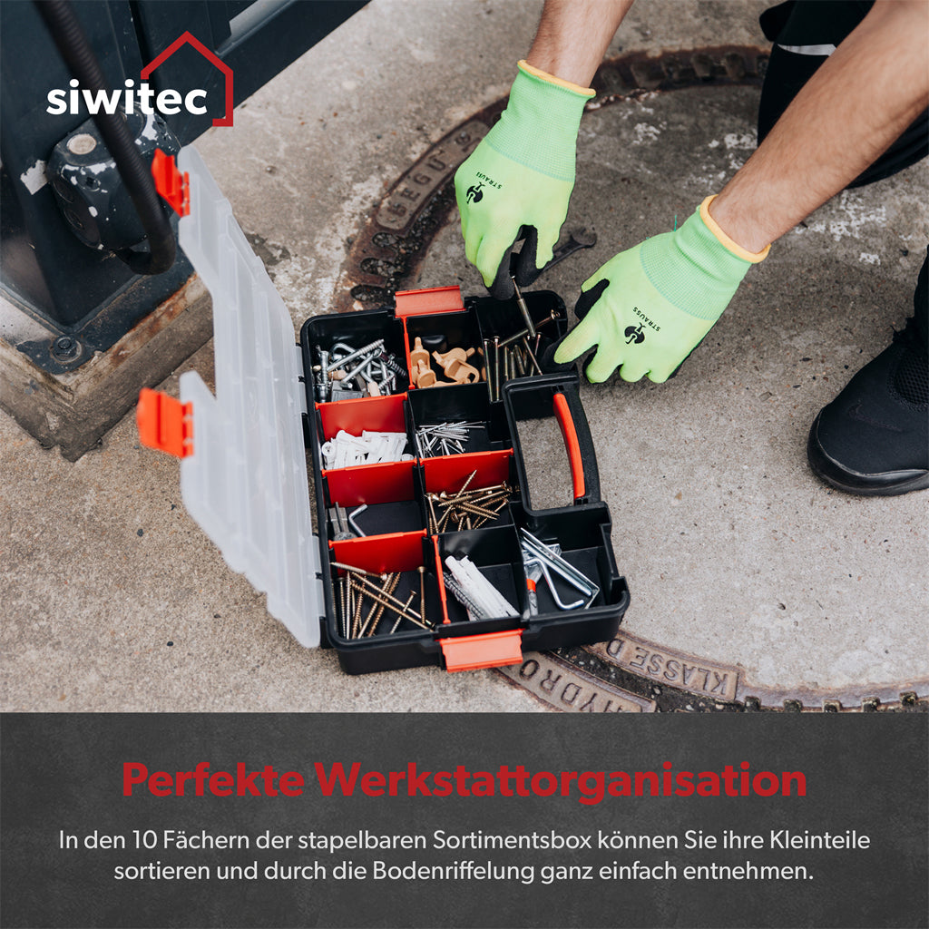 Siwitec assortment box / 10 compartments and 6 dividers