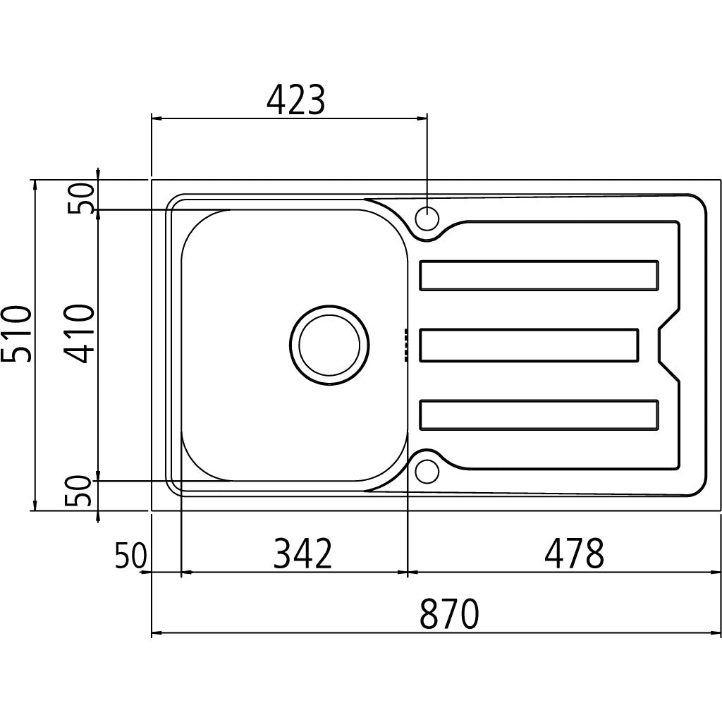 Kiasma 45 flush-mounted sink / surface-mounted