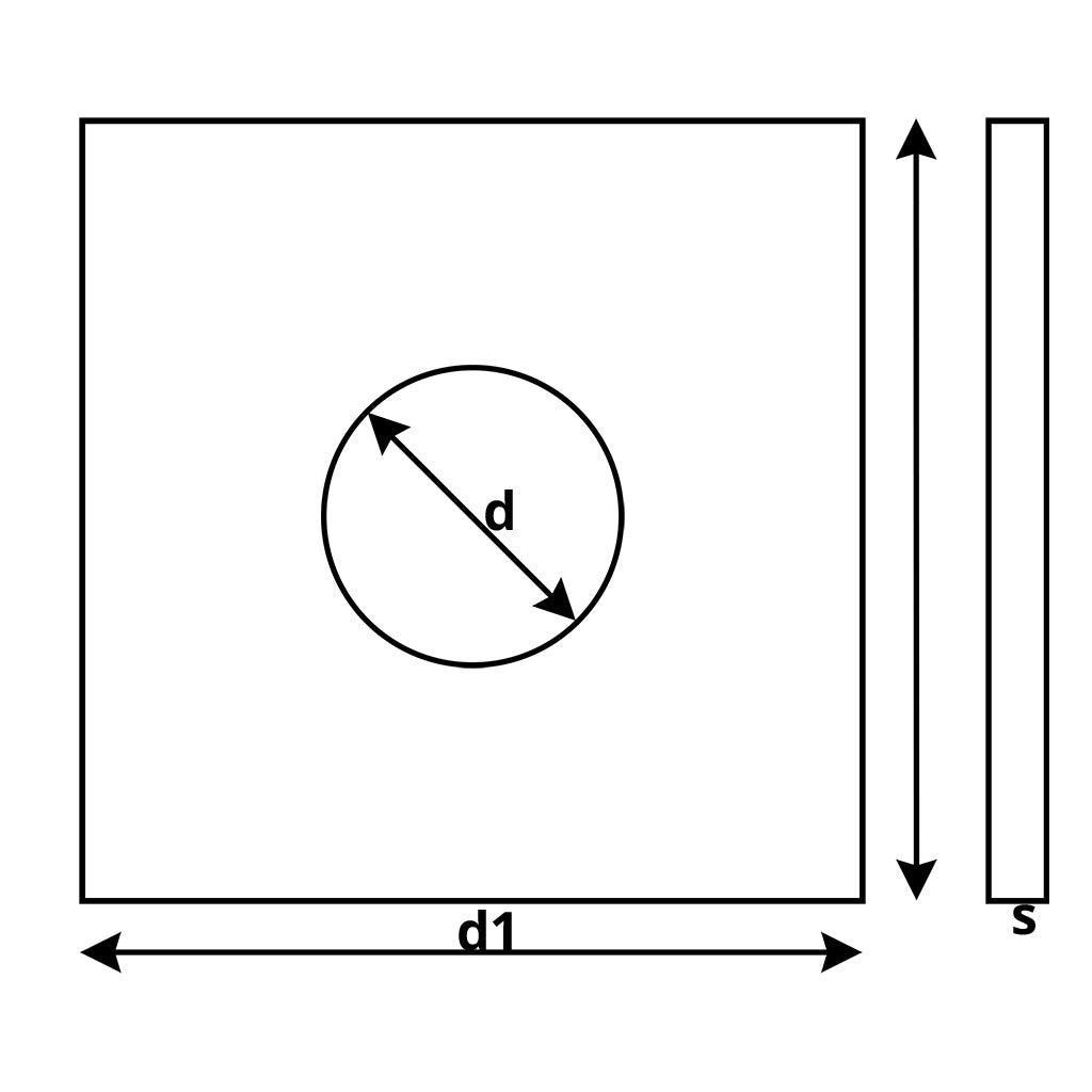 DIN436 Scheibe verzinkt vierkant