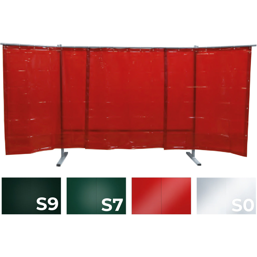 KEMPER Schweißerschutzwand mit Folienvorhang / 3-teilig