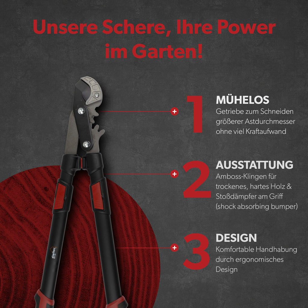 Siwitec telescopic geared pruning shears SG-23