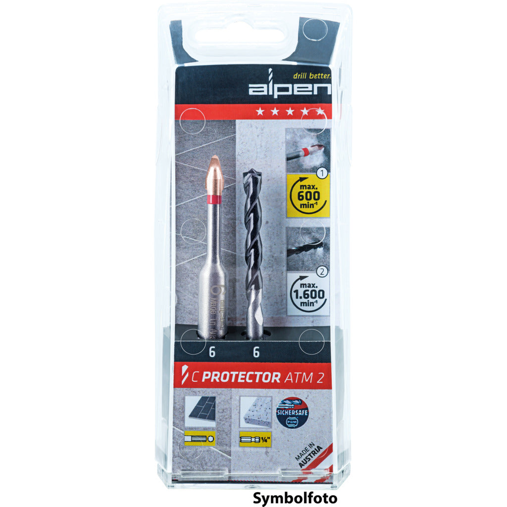 Porcelain stoneware tile drill C Protector ATM 2 / set of 2 10 mm