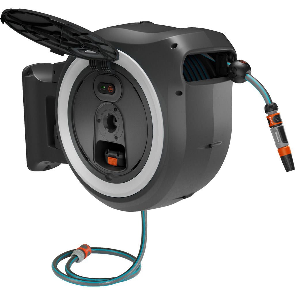 Gardena Akku-Wand-Schlauchbox PowerRoll XXL / Ready-to-use Set