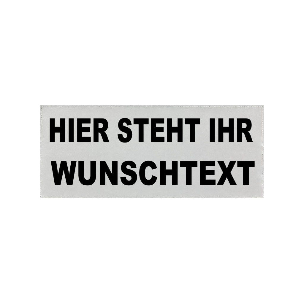 Reflexschild / Klett / Wunschtext 1 oder 2-zeilig