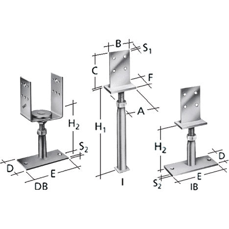 Simpson column feet Vario PVD