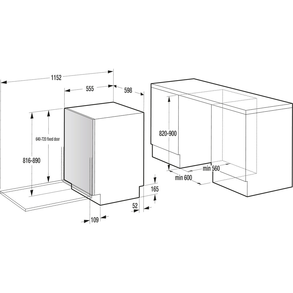 Fully integrated dishwasher G600 GV673A66