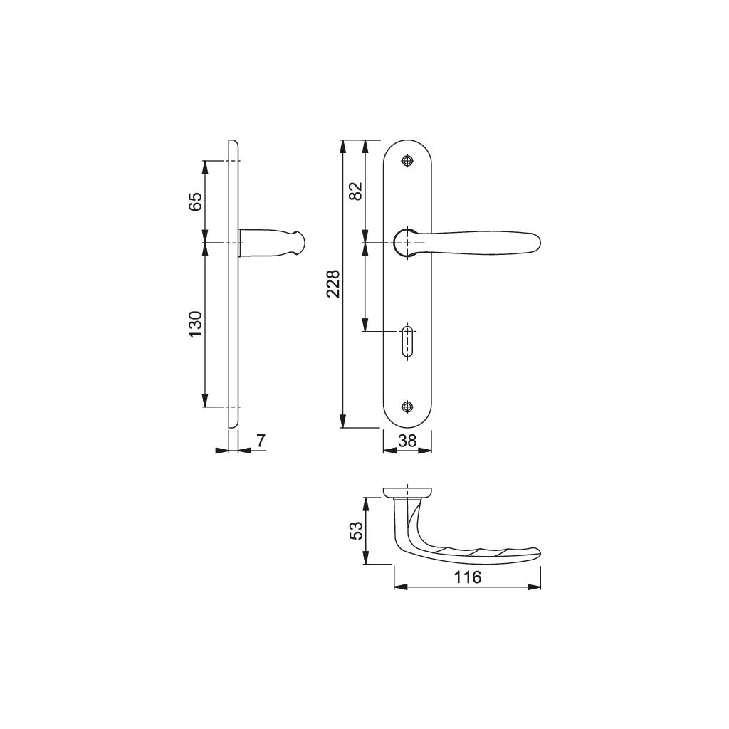 Door handle set model Roissy