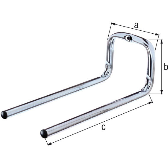 Wall hook double / straight