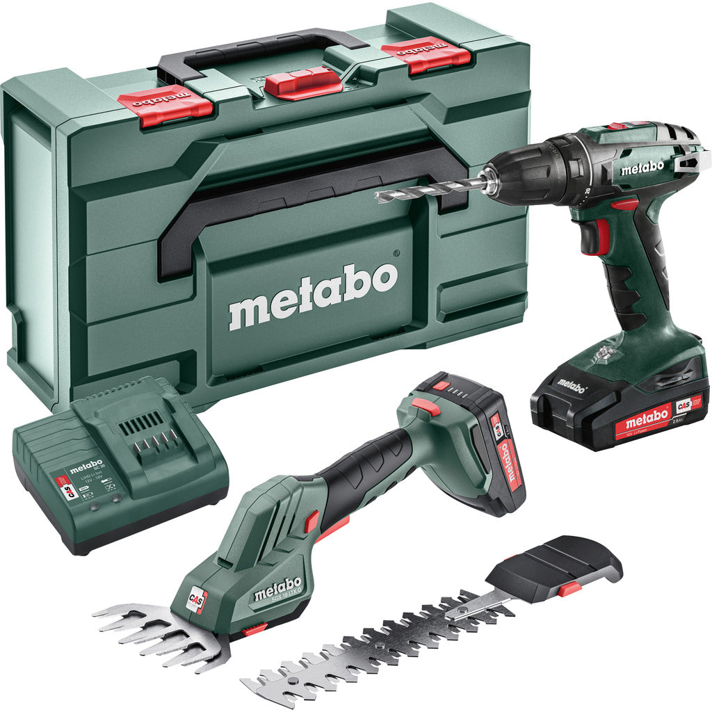 Set combinato 2.2.5 / Trapano avvitatore a batteria BS 18 + Forbice a batteria per erba e arbusti SGS 18 LTX Q