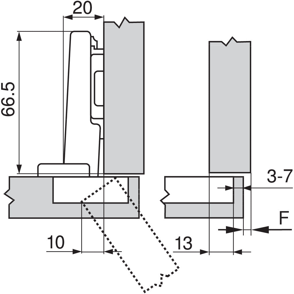CLIP top 110° special hinge