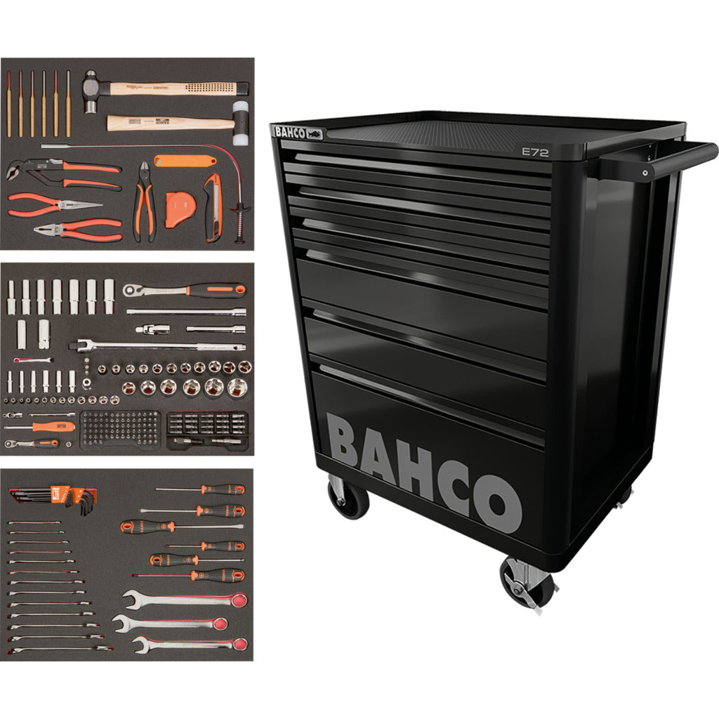 Carrello da officina 214 pezzi / con 6 cassetti