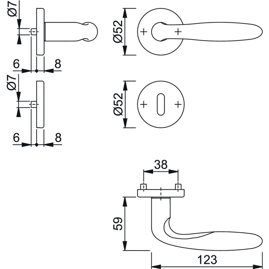 Door handle set model Verona