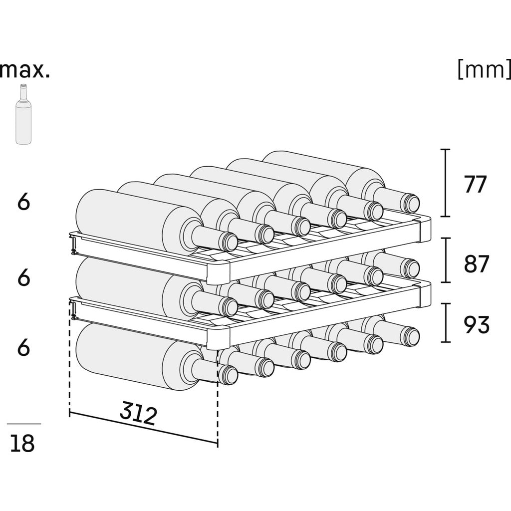 Cantinetta frigo da incasso per vino WKEgb 582