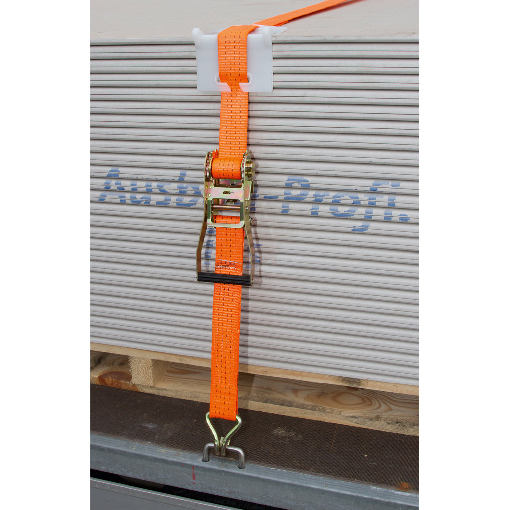 Ratchet lashing strap with claw hook orange / 2-piece