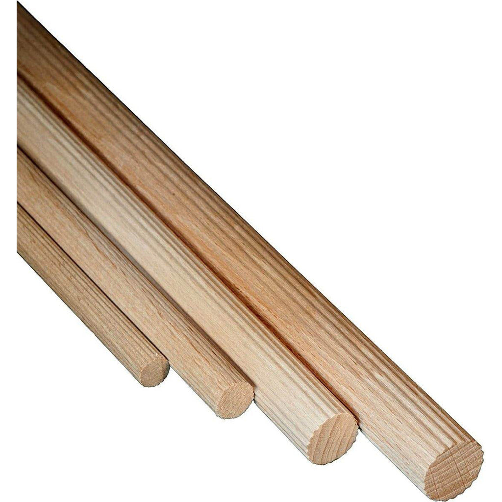 Dowel rod grooved