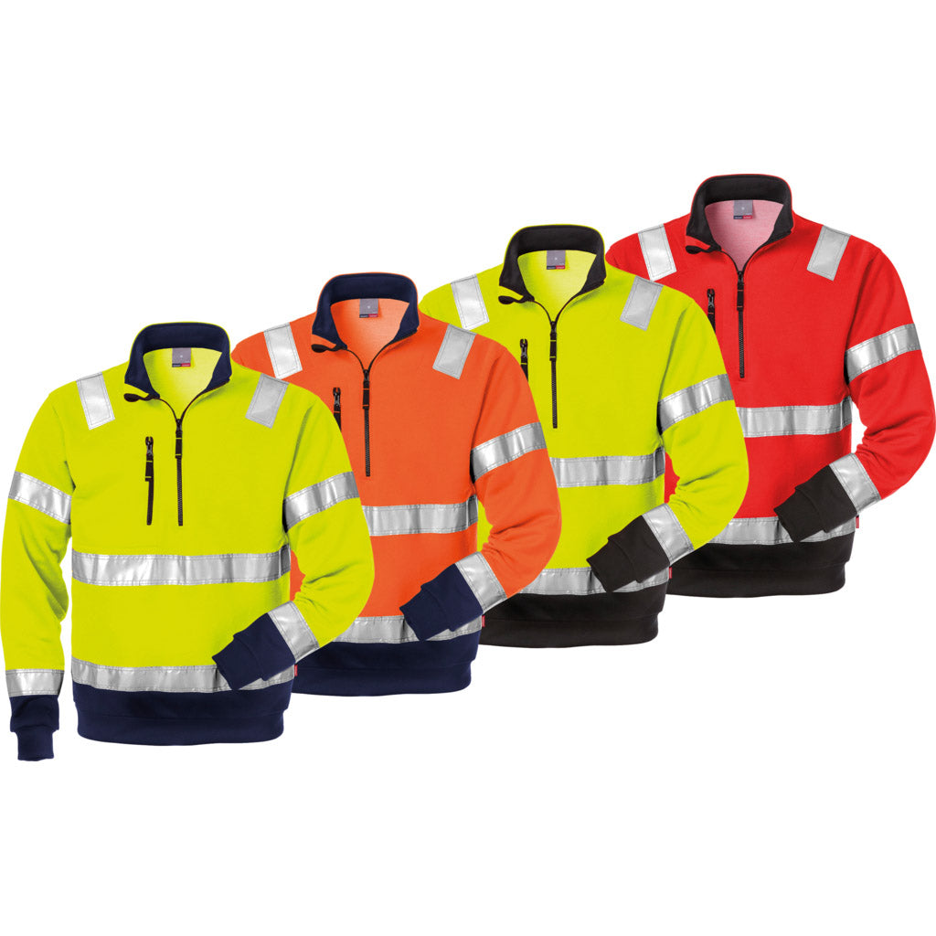High Vis Zipper-Sweatshirt Kl. 3 728 SHV