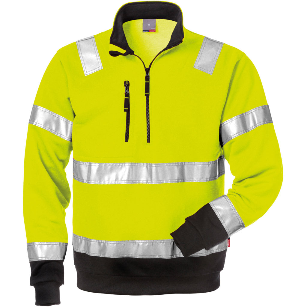High Vis Zipper-Sweatshirt Kl. 3 728 SHV