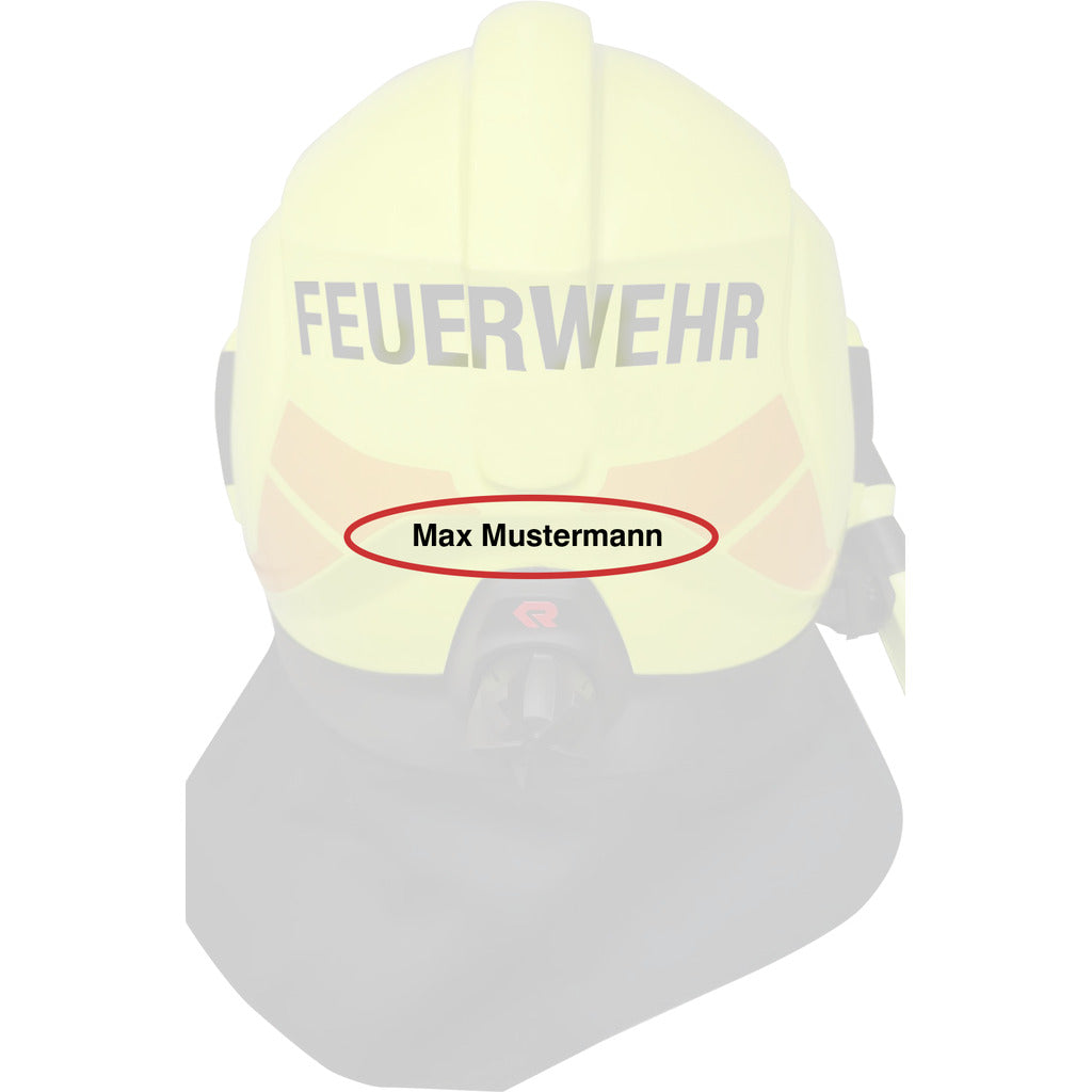 Schriftzug "Name" für HEROS Titan Feuerwehrhelme