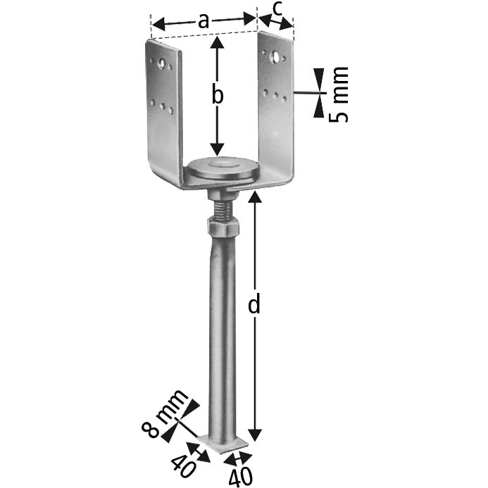 Simpson column feet Vario PVD