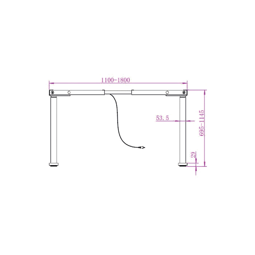 Table frame E-more 2M2S