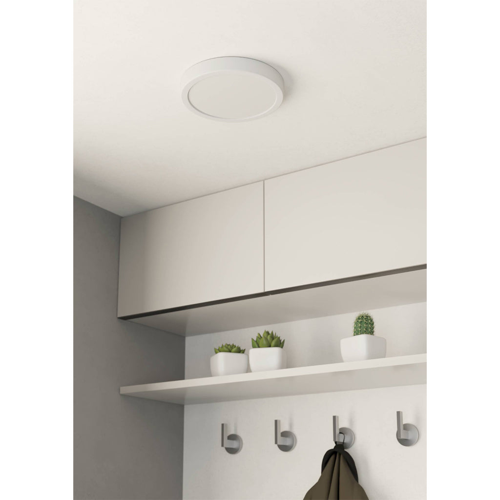 Eglo surface-mounted light FUEVA 5, dimmable / white, round