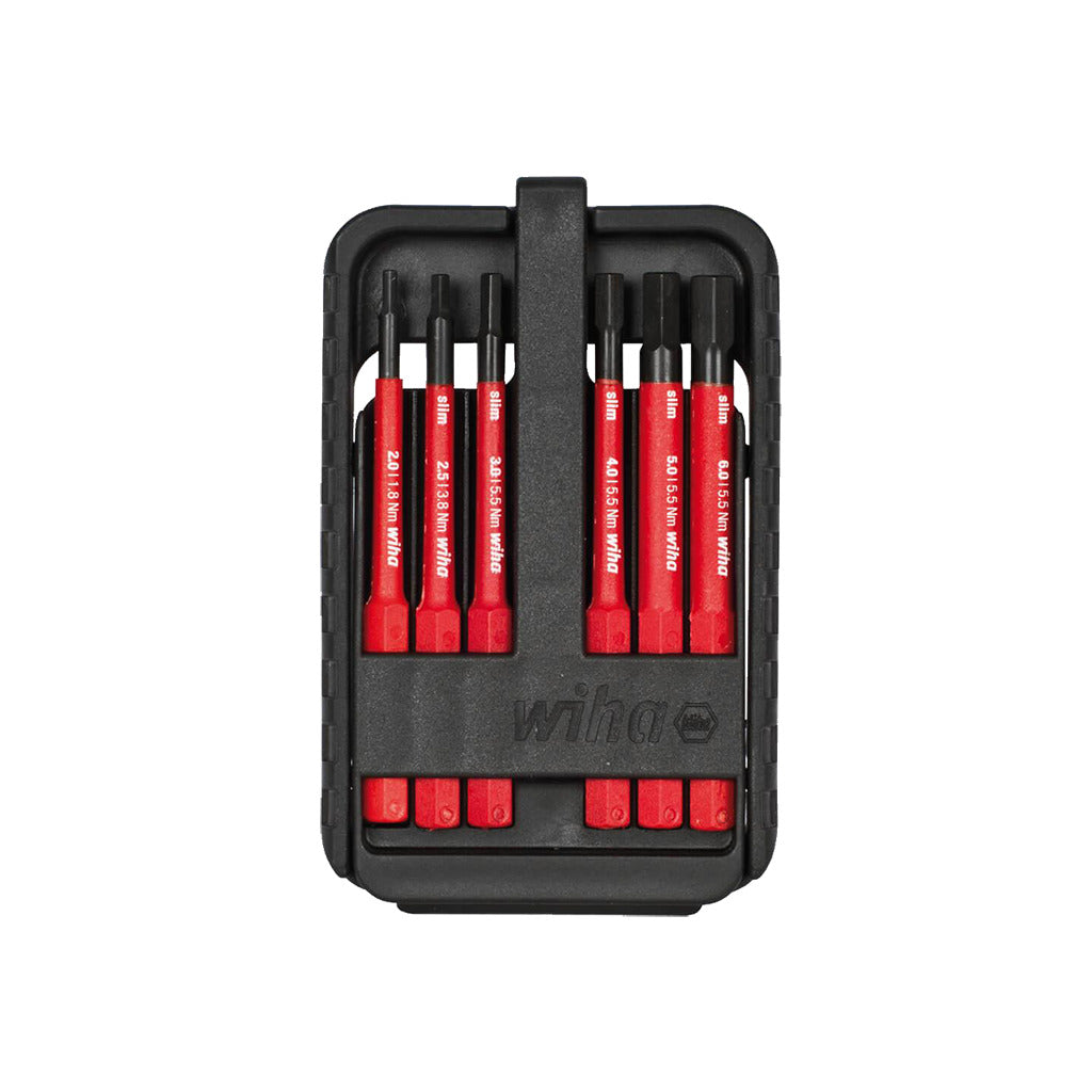 Bit set slimBit electric hexagon including slimBit box 7-piece.
