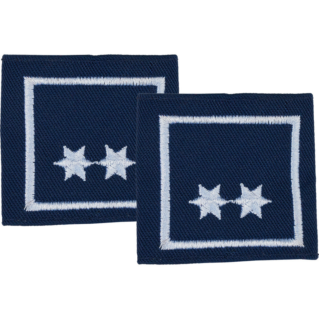 Aufschiebeschlaufen OV / weiß bestickt