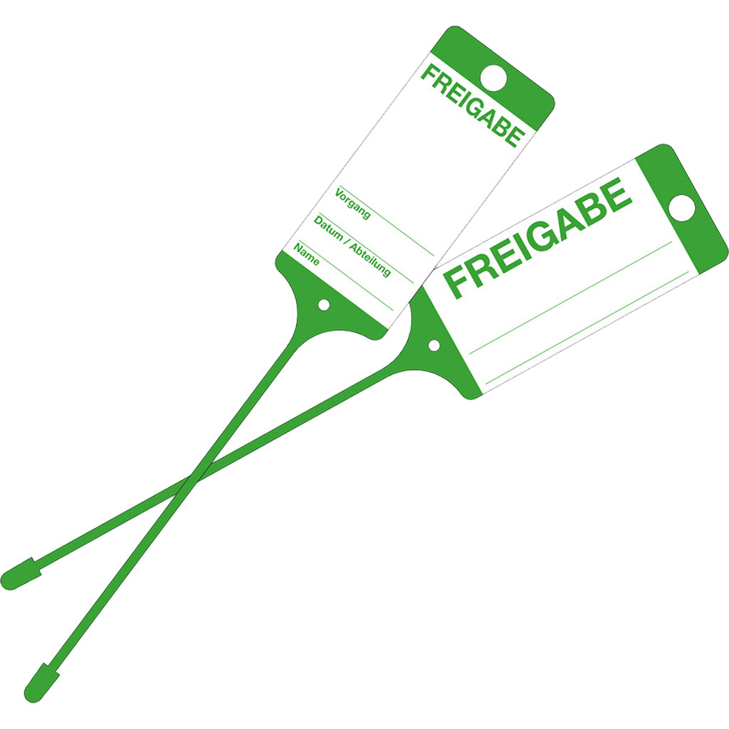 Goods label / green, "Release"