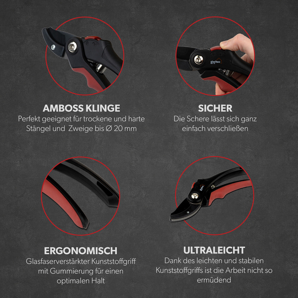 Siwitec anvil garden shears SG-10