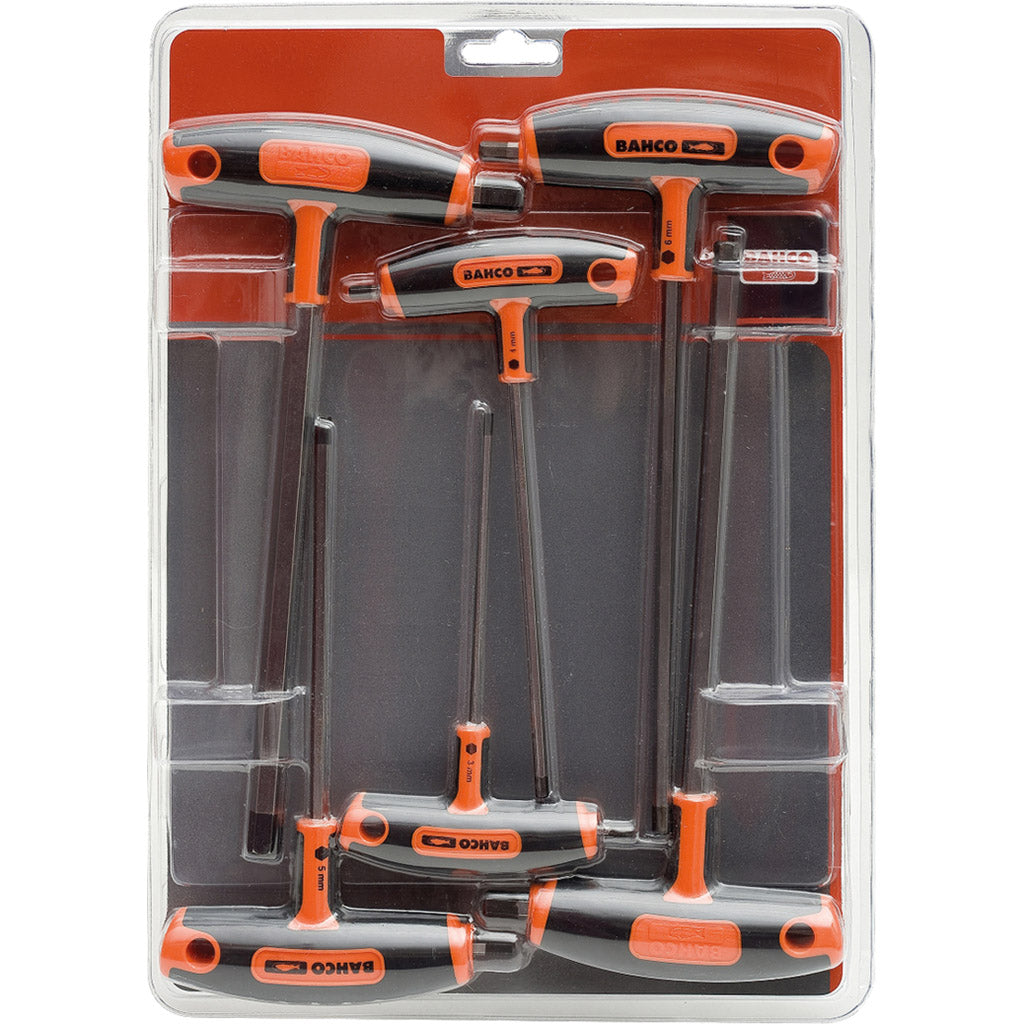 Screwdriver set with T-handle / 6 pieces / hexagon socket