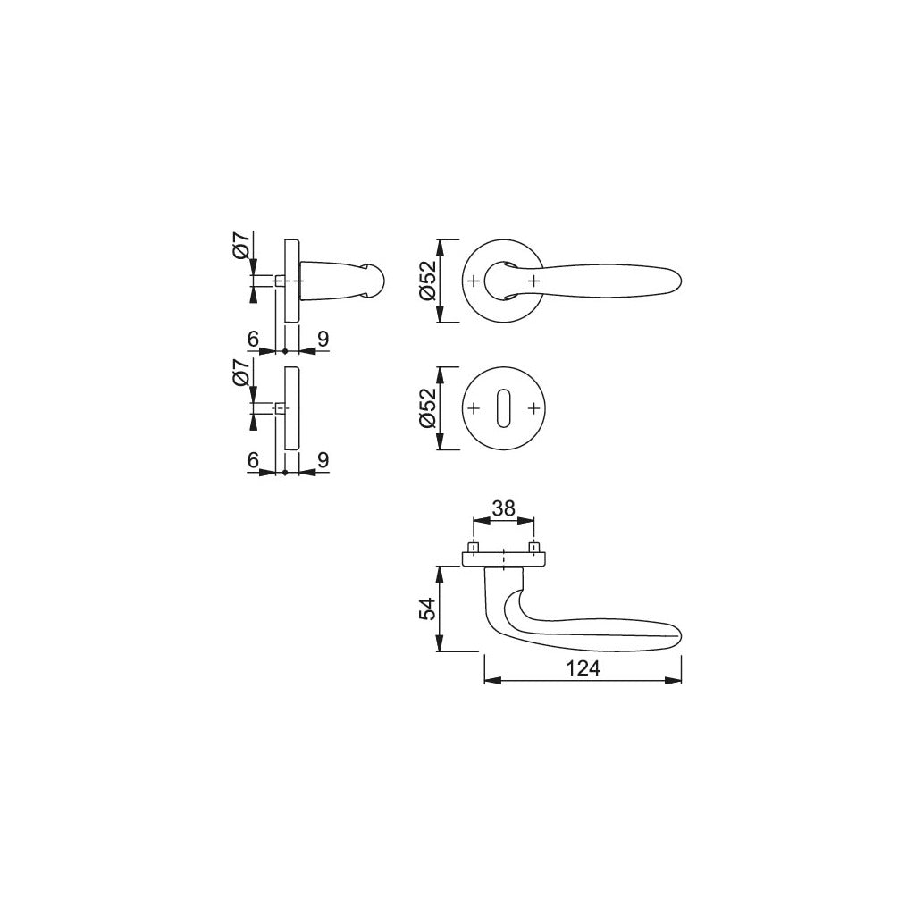 Door handle set model Verona
