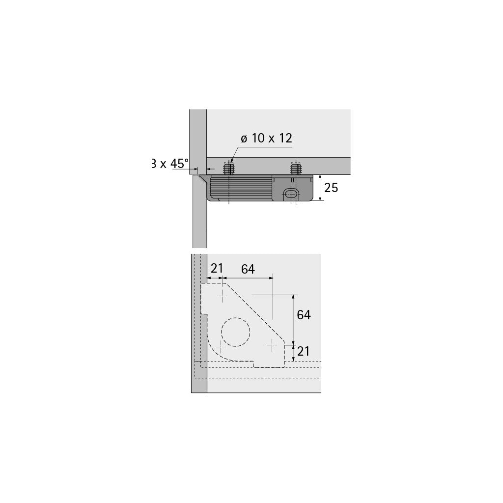 Universal glider with support