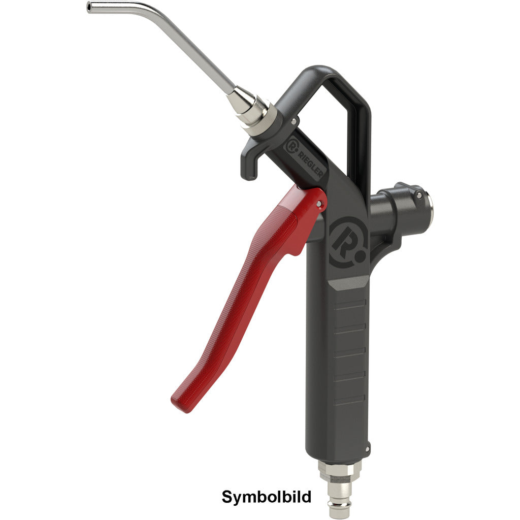 Blow gun with rod nozzle, connectable from above