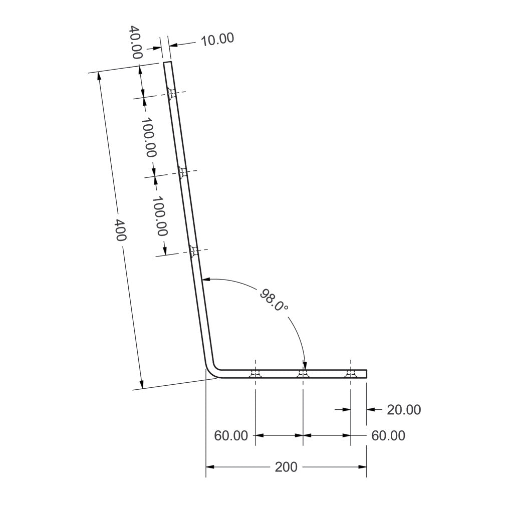 Bench bracket straight